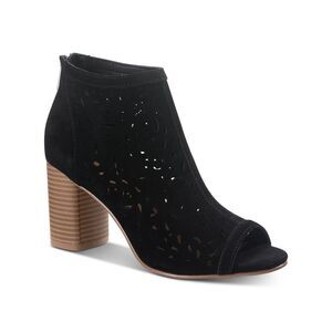 AMERICAN RAG Womens Black Perforations Glia Round Toe Leather Shootie 8.5 M